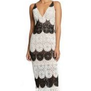 Dress the Population Crochet Mermaid Evening Gown